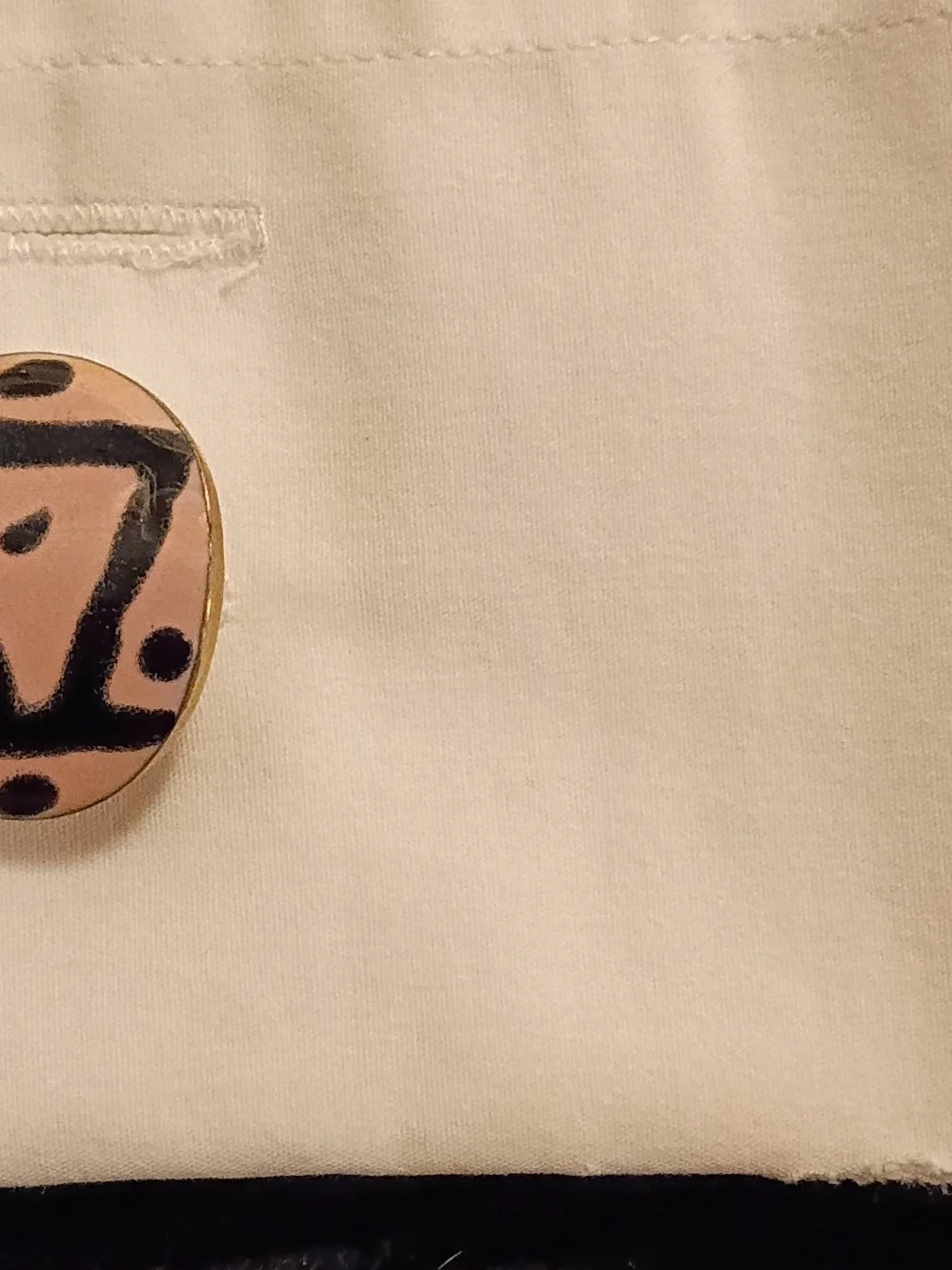 Pink and Black Enamel Cuff Links